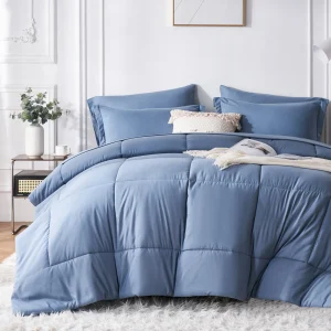 7 Piece Stylish, Solid Comforter And Sheet Set