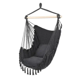 Hammock Hanging Rope Chair Swing Seat /w Tassels