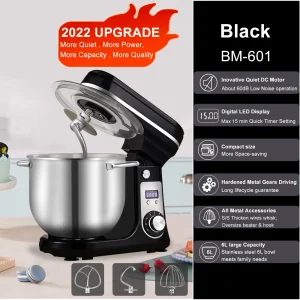 Kitchen Food Stand Mixer,Quiet Motor 6-Speed, 1200 W