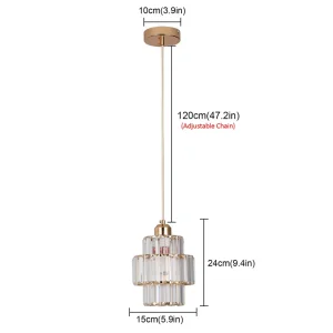 Modern Pendant Light Crystal Chandelier Ceiling Lamp